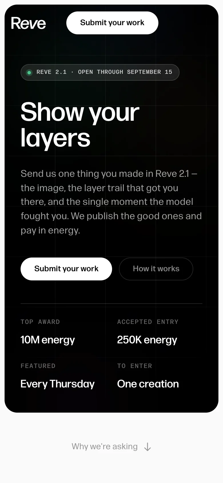 Show Your Layers hero on a phone.