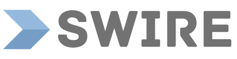 Swire wordmark with a blue chevron.